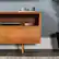 Alt View 19. Walker Edison - 58" Mid-Century Modern 3-Drawer Wood TV Stand for TVs up to 65" - Caramel.