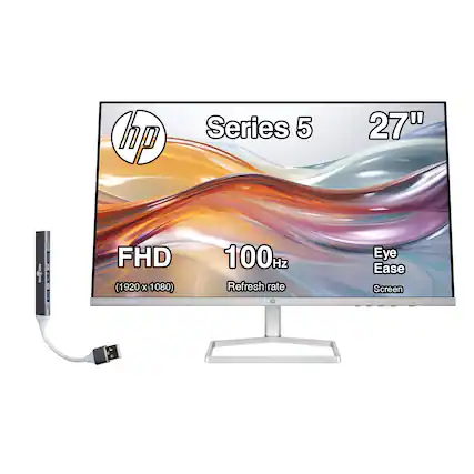 HP Series 5 27" I 1 : FHD (1920x1080) x 100Hz Refresh rate Eye Ease Screen