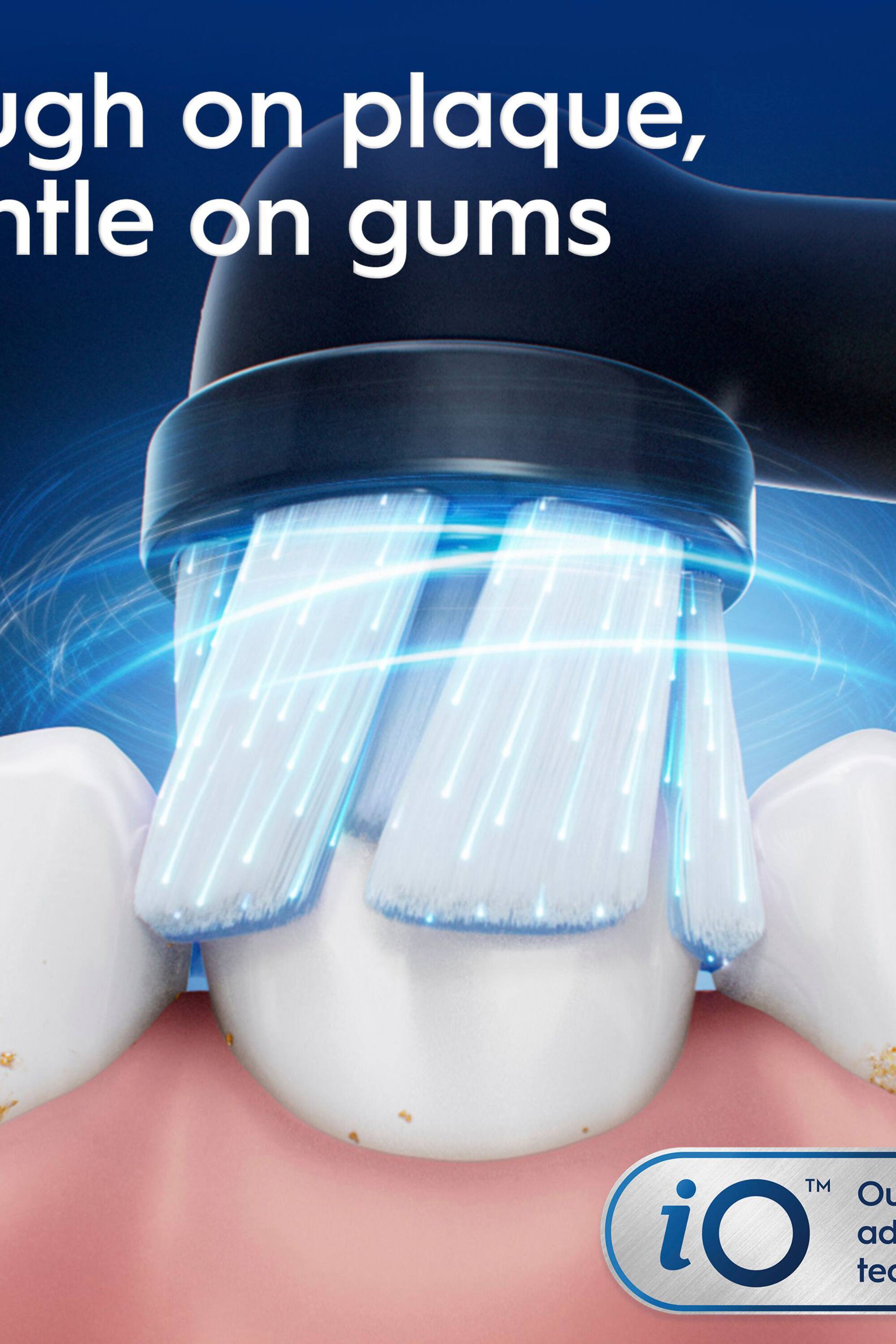 Sure, here is the corrected text:

"Touch on plaque, gentle on gums

iO™ Our advanced technology"