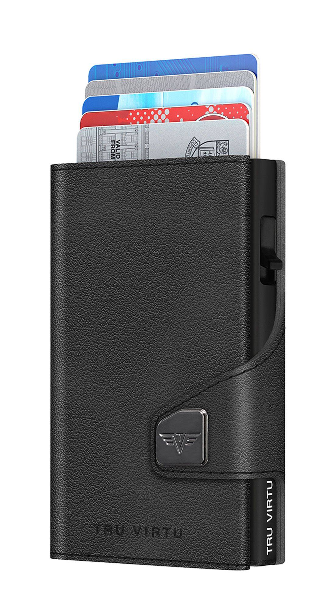 Tru Virtu CLICK & SLIDE Nappa Wallet Black/Black - Best Buy