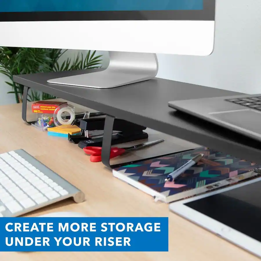 Mount It! Extra Wide Dual Monitor Desk Riser Stand for Two Screens or ...