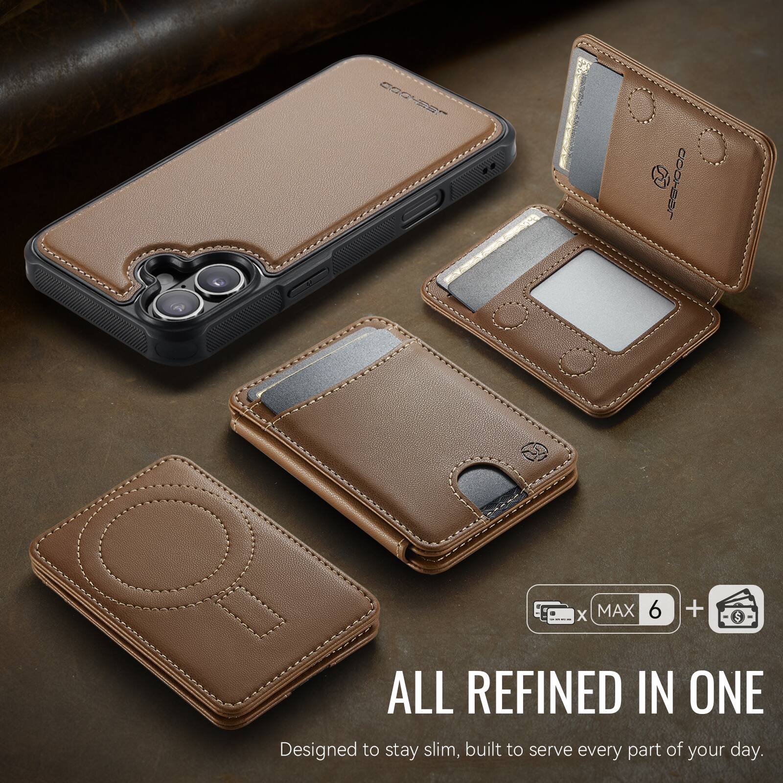 COOHEST JEEHOOD X MAX 6 + $ ALL REFINED IN ONE  
Designed to stay slim, built to serve every part of your day.