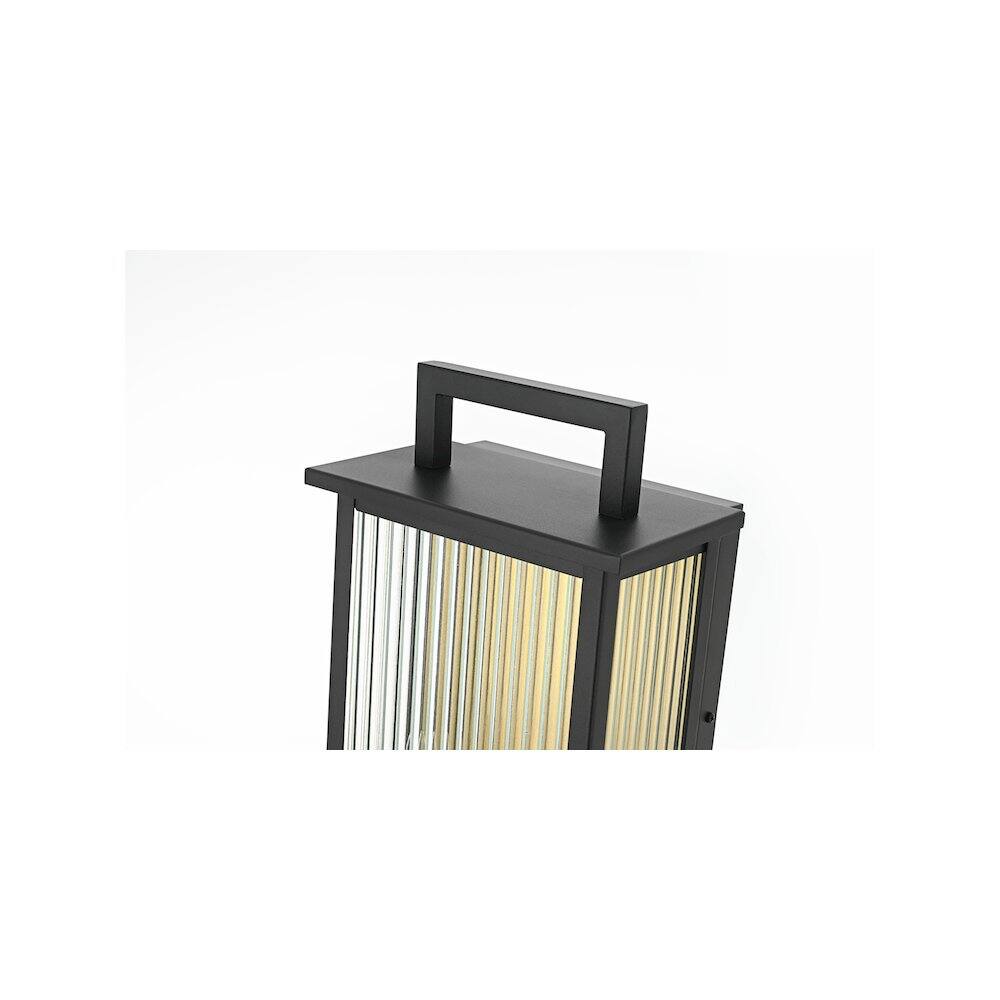 Alt View 1. Elegant Lighting - Kannon 8.5 inch Outdoor Wall Sconce in Black - Black.