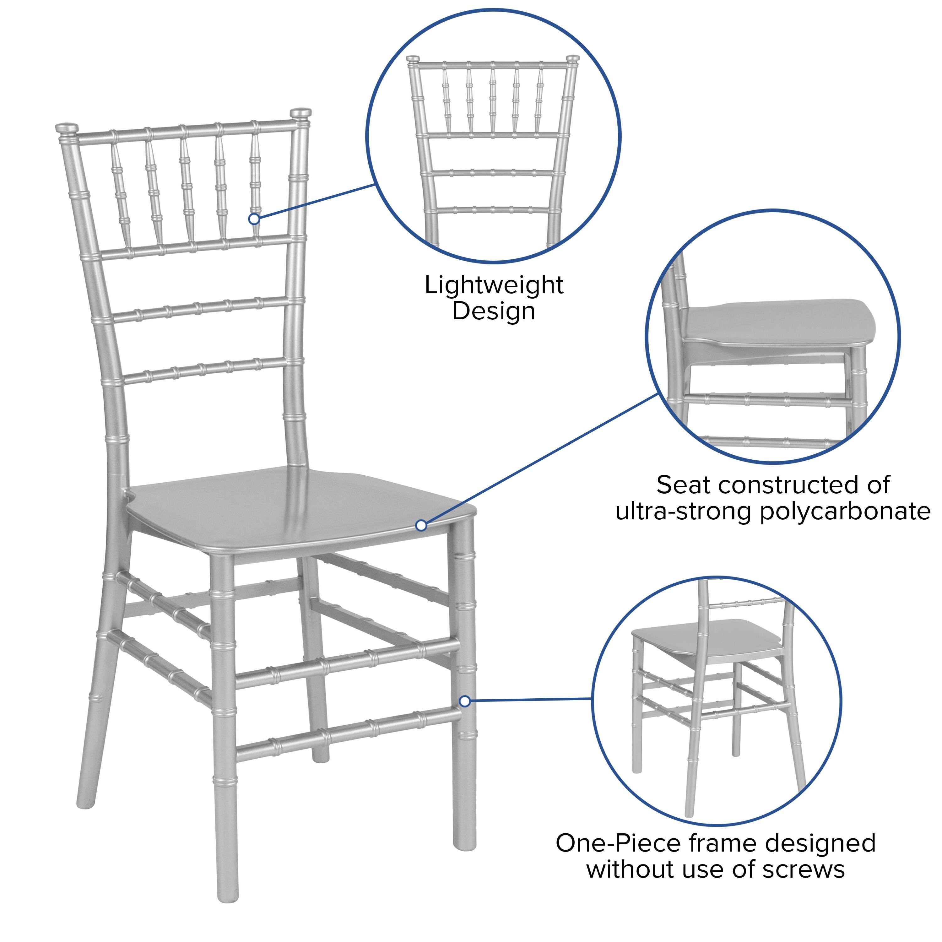 Lightweight Design  
Seat constructed of ultra-strong polycarbonate  
One-Piece frame designed without use of screws
