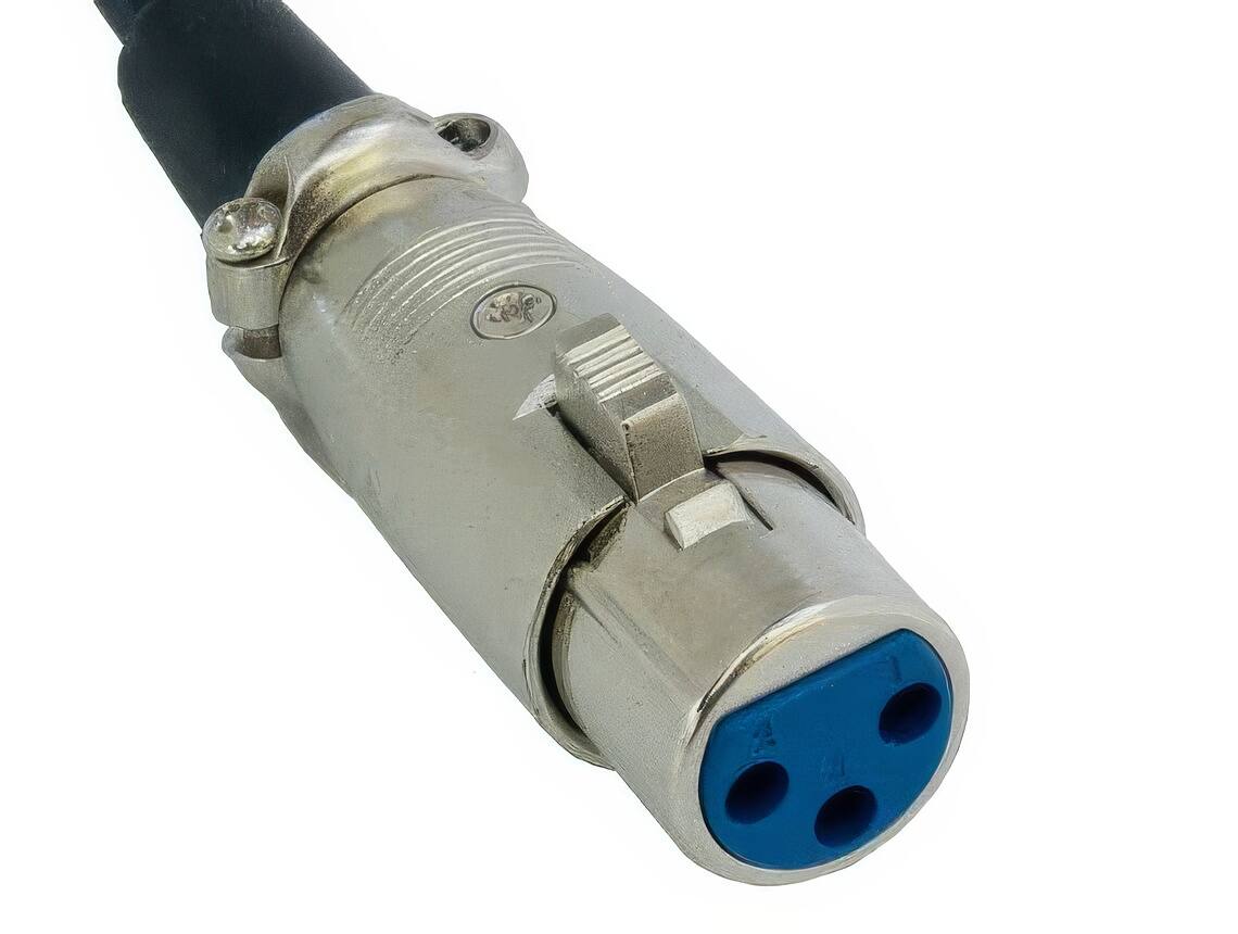 Left. Cable Leader - XLR 3-Pin Male to Female Balanced Microphone Extension Cable, 22 AWG Shielded for Mixer, Preamp, Powered Speaker - Black.