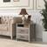 Alt View 13. Costway - Nightstand with 2 Drawers Farmhouse Bed Side Table with Open Storage Shelf - Gray.