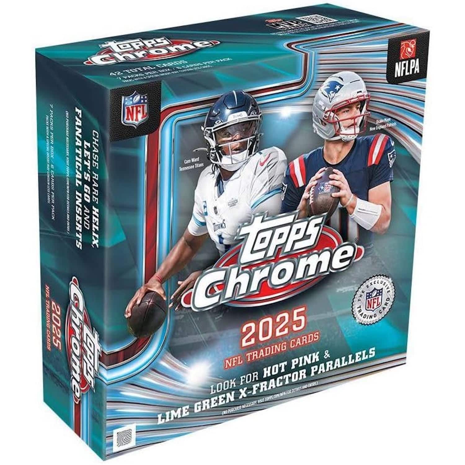 2025 Topps NFL Chrome Football Trading Card Mega Box price history on PriceWatchPro