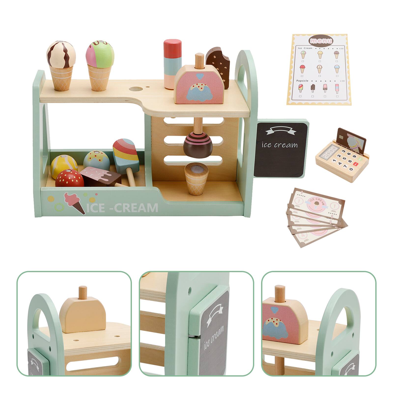 Menu:

- Ice Cream
  - Papute Ice Cream 2000
  - P 7
  - ICE-CREAM 3
  - 3.3 CREAL A Eream 10e

- Popicle