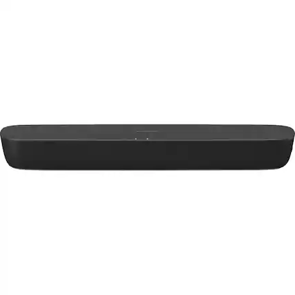 Front. Panasonic - Compact Soundbar with Two Powerful Full-Range Speakers, Dolby Digital SC-HTB200 - Black.