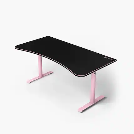 Front. Arozzi - Arena Gaming Desk - Large - Pink.