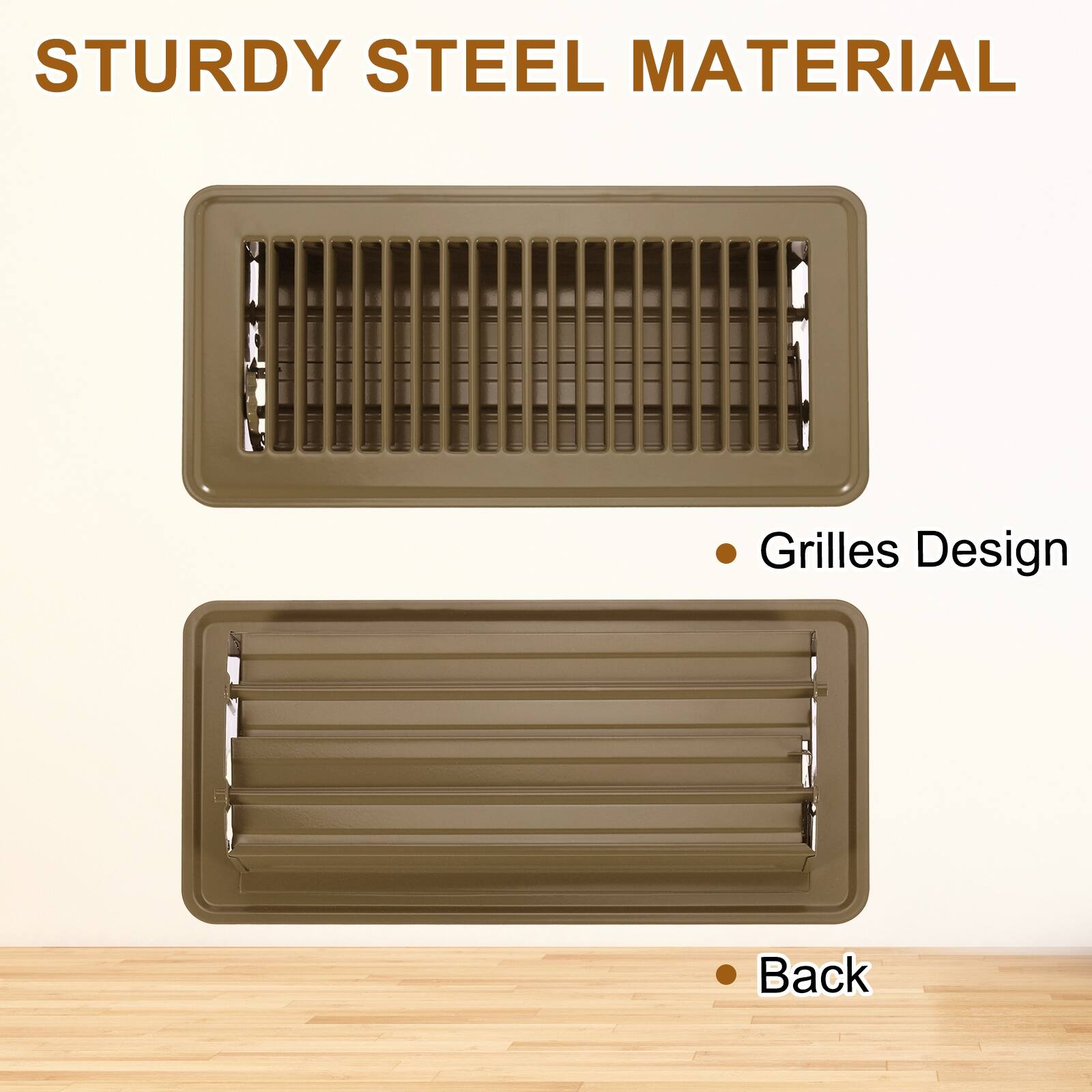 STURDY STEEL MATERIAL

- Grilles Design
- Back