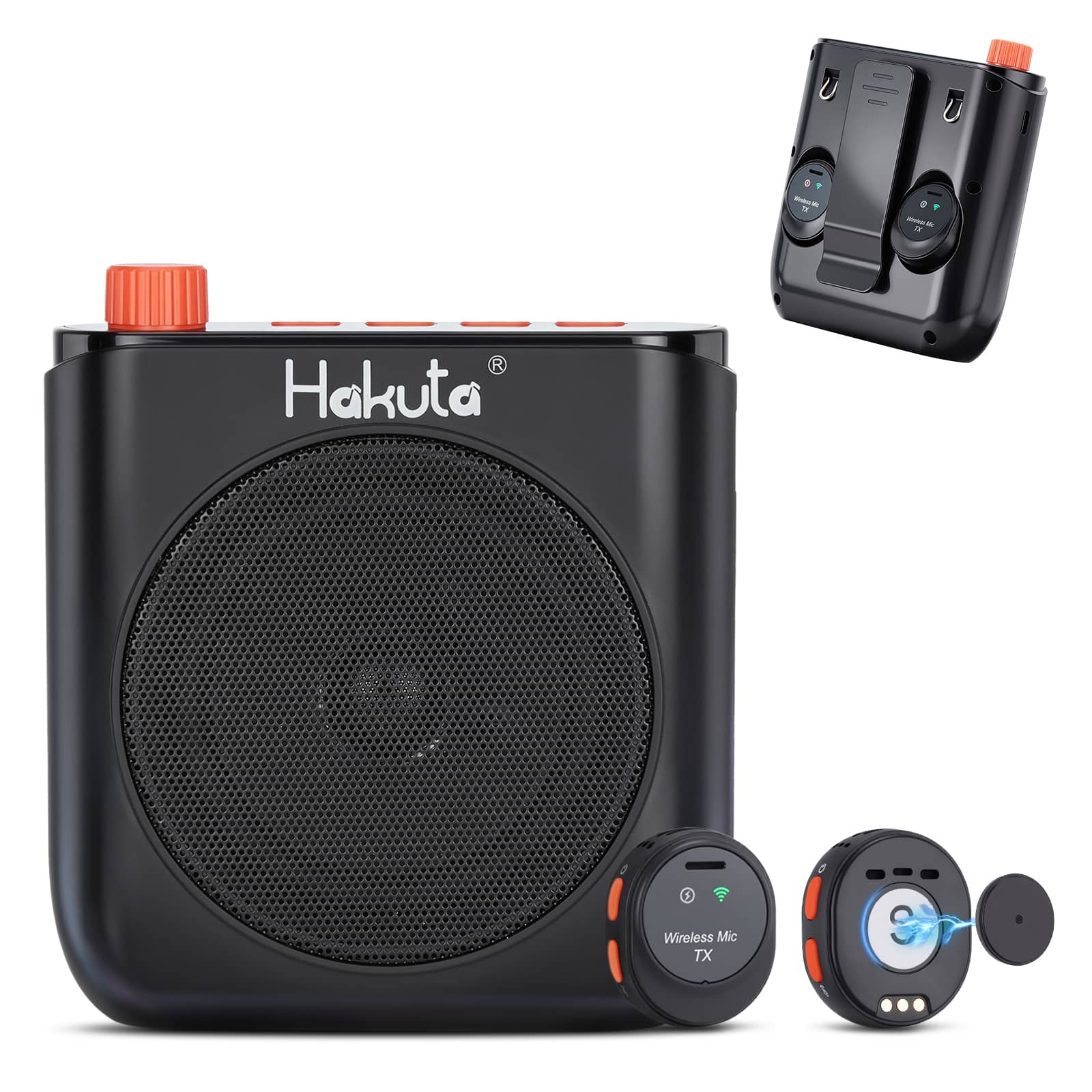 HAKUTA - Voice Amplifier With 2 Magnetic Wireless Lavalier Mics for Teachers - Black price history on PriceWatchPro