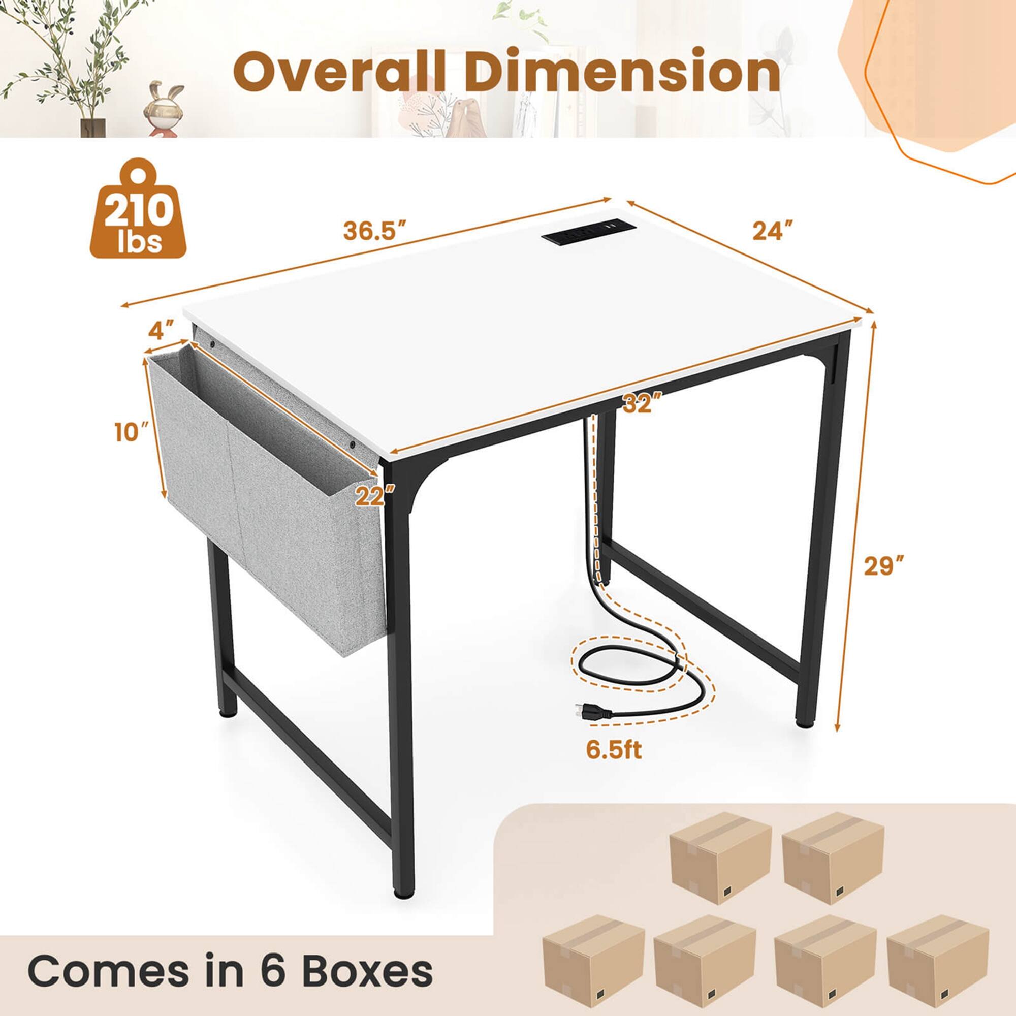 Overall Dimension

210 lbs

36.5" x 24" x 4" x 10" x 32" x 22" x 29" x 6.5ft

Comes in 6 Boxes