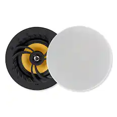 Front. Lithe Audio - All-in-one Wi-Fi Ceiling Speaker (Pair) - Black.