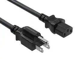 Cable Leader - 3ft NEMA 5-15P to C13 Universal AC Power Cord 18AWG SVT 10A/125V - Black