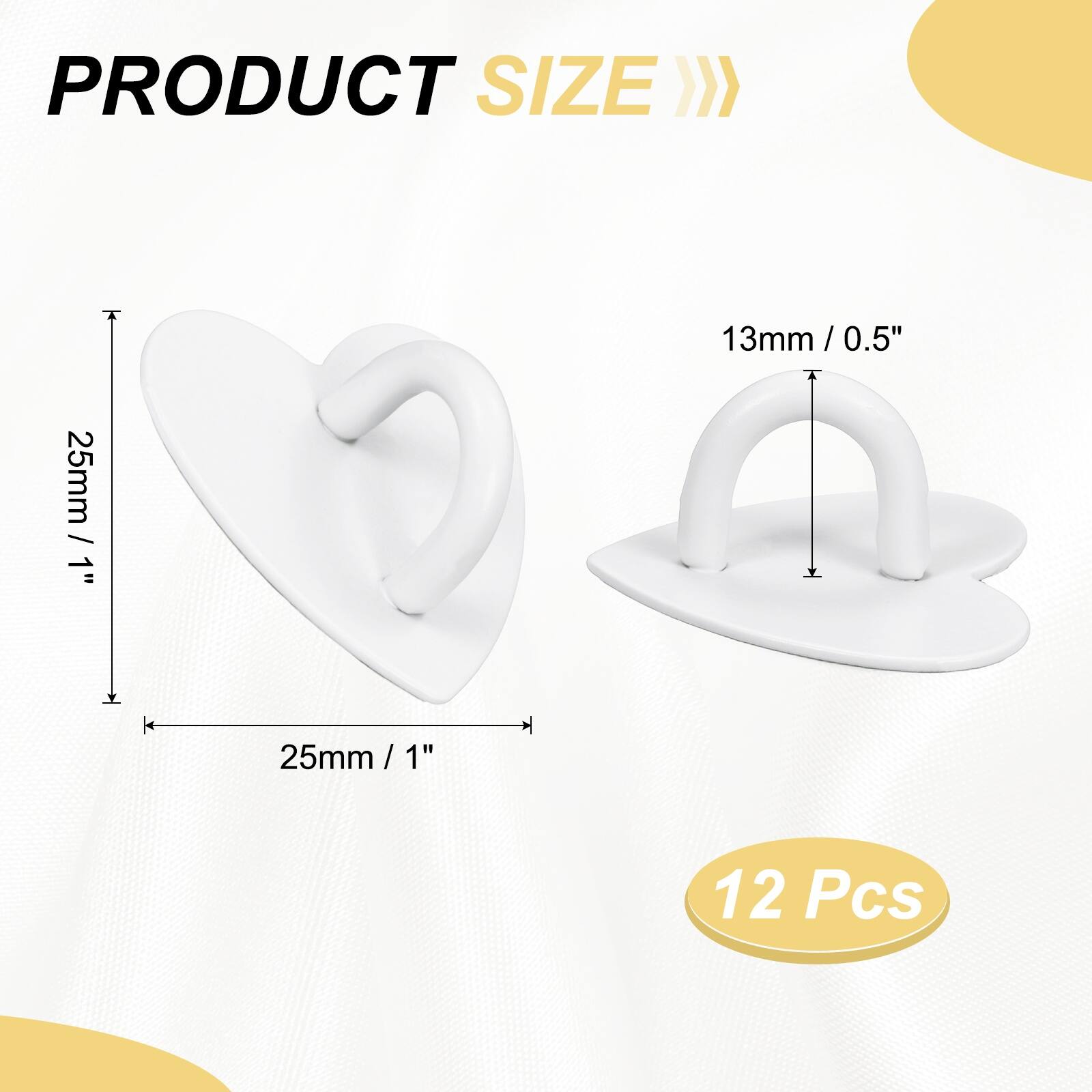 PRODUCT SIZE

13mm / 0.5"  
25mm / 1"  
25mm / 1"  
12 Pcs