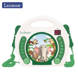 Lexibook - Animals Portable CD Player with 2 Sing Along Microphones