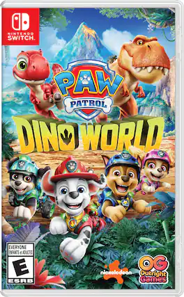NINTENDO SWITCH - PAW PATROL TM DINO WORLD
EVERYONE ENFANTS et ADULTES
E ESRB
nickelodeon
Outright Games - RP (Rating Pending)