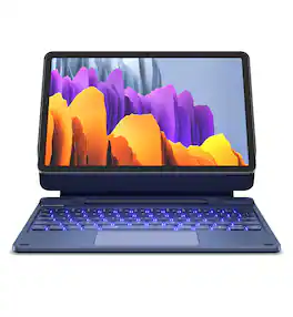 Dexnor - Keyboard Case for Samsung Galaxy Tab S10 Lite/S10 FE/S9 FE 5G /S9 with Floating Cantilever Stand, Trackpad, S Pen Holder - Blue