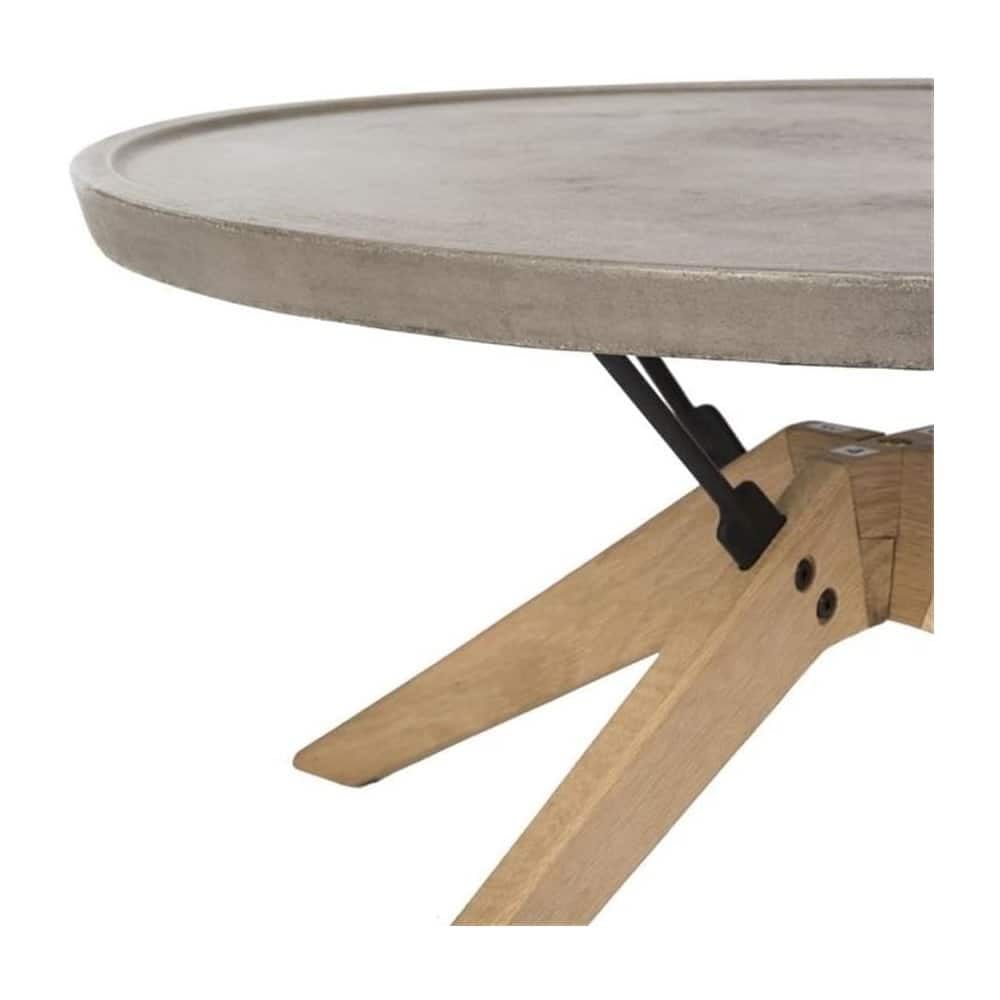 Safavieh - Bryson Indoor/Outdoor Modern Concrete Round 14.57-Inch H Coffee Table - Gray