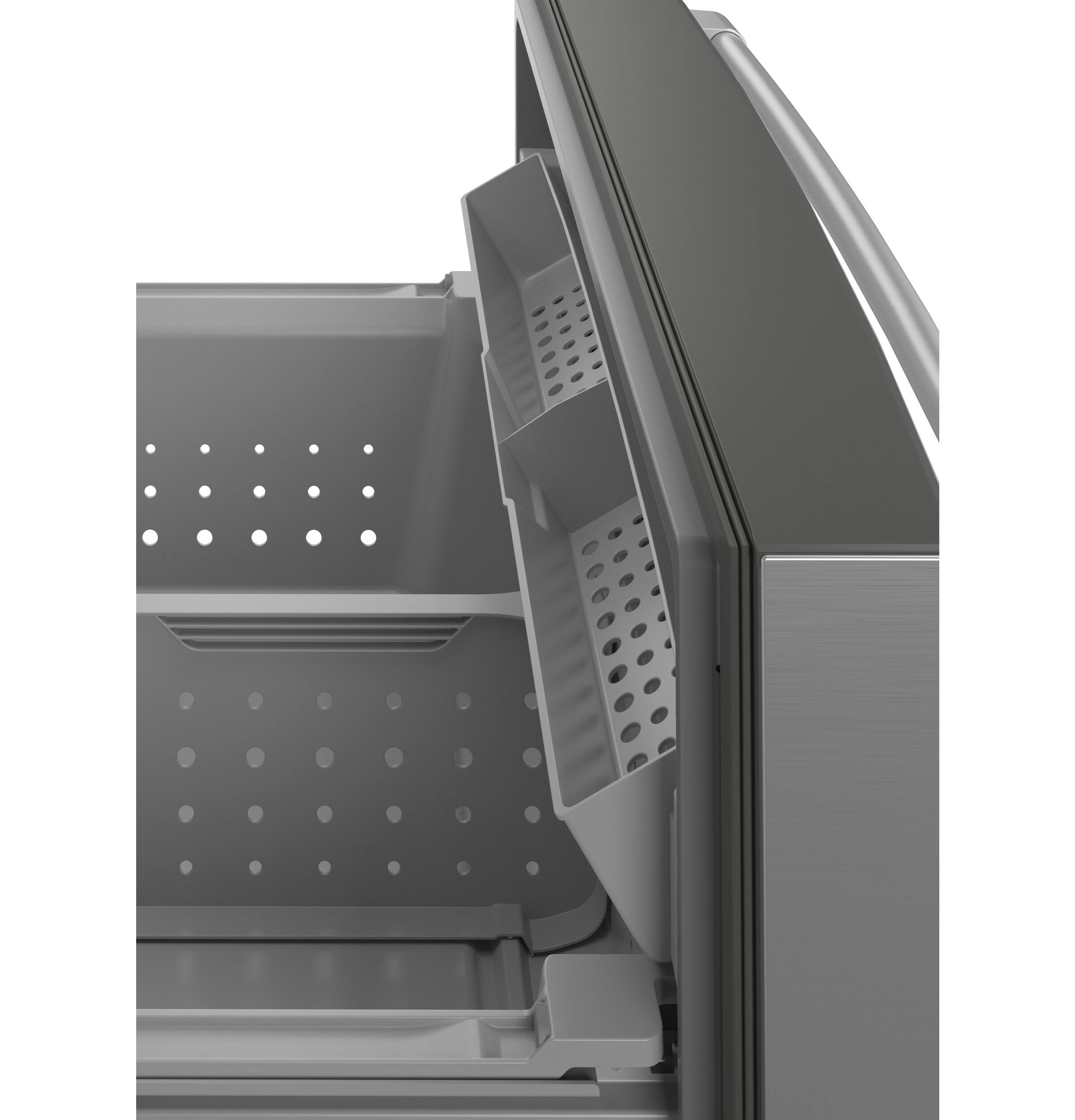 Alt View 15. Café - 36 in. Wide 28.7 Cu. Ft. 4-Door French Door Smart Refrigerator with Dual Dispense Autofill Pitcher - Stainless Steel.