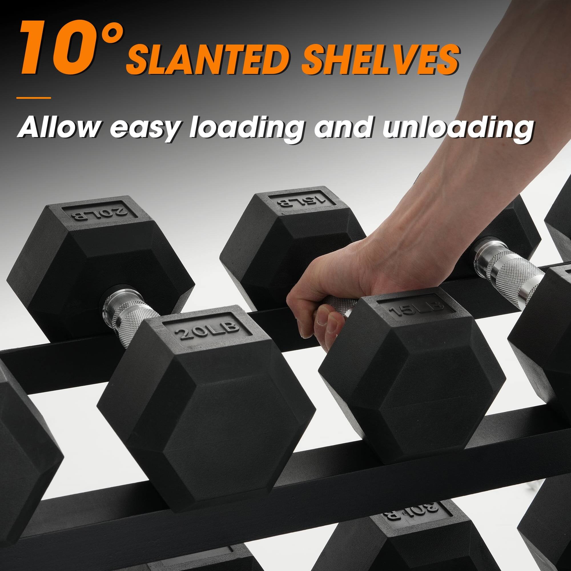 10° SLANTED SHELVES  
Allow easy loading and unloading
