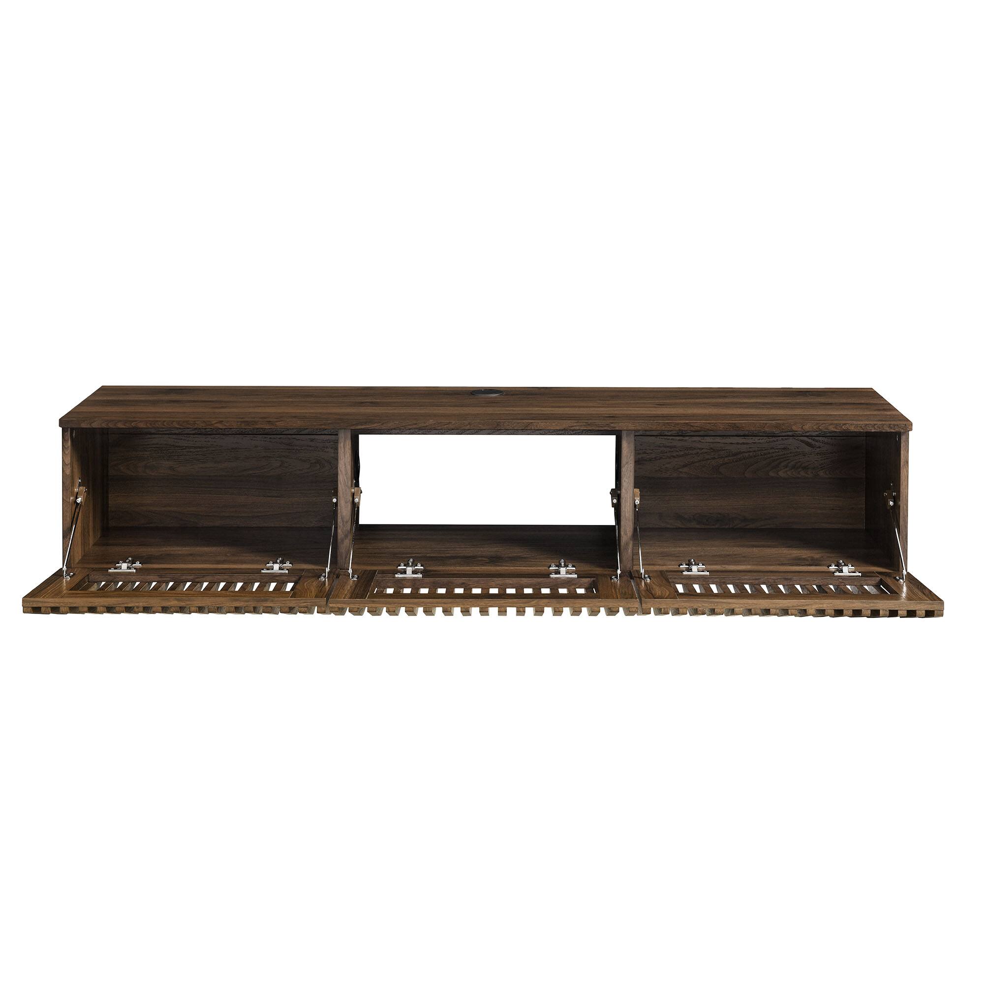 Alt View 2. Modway - Vaughn 64" Wall Mount TV Stand by Modway - Walnut.