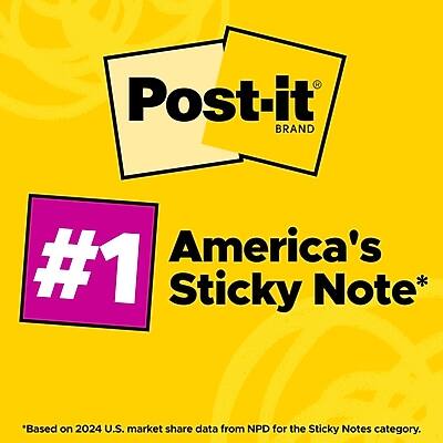 Post-it® BRAND  
#1 America's Sticky Note*  
*Based on 2024 U.S. market share data from NPD for the Sticky Notes category.