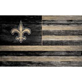 Fan Creations - New Orleans Saints 11'' x 19'' Distressed Flag Sign - Multicolor