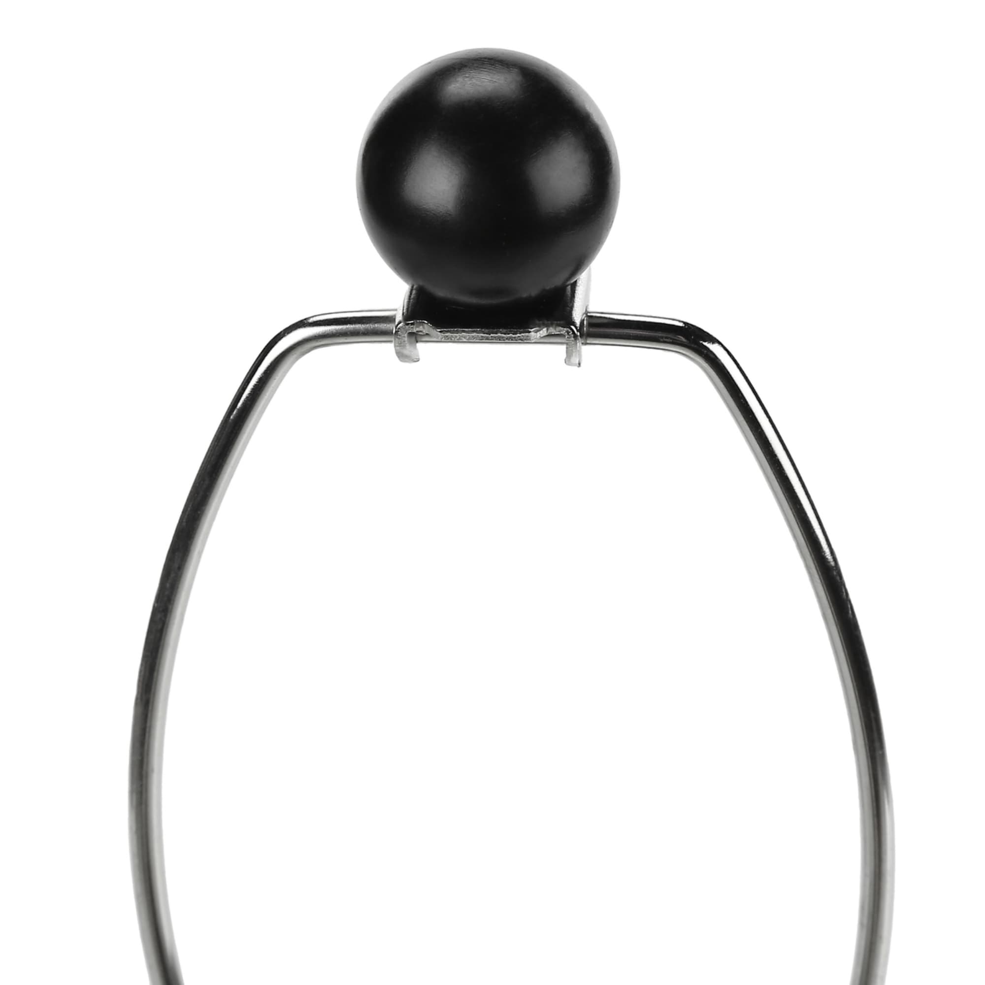 Back. Luckbyte - 24 Inch Black Resin Table Lamp Ivory Cream Shade Contemporary Accent Lamp.