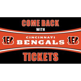 Evergreen Enterprises - Cincinnati Bengals 28" x 16" Come Back With Tickets Door Mat - Multicolor