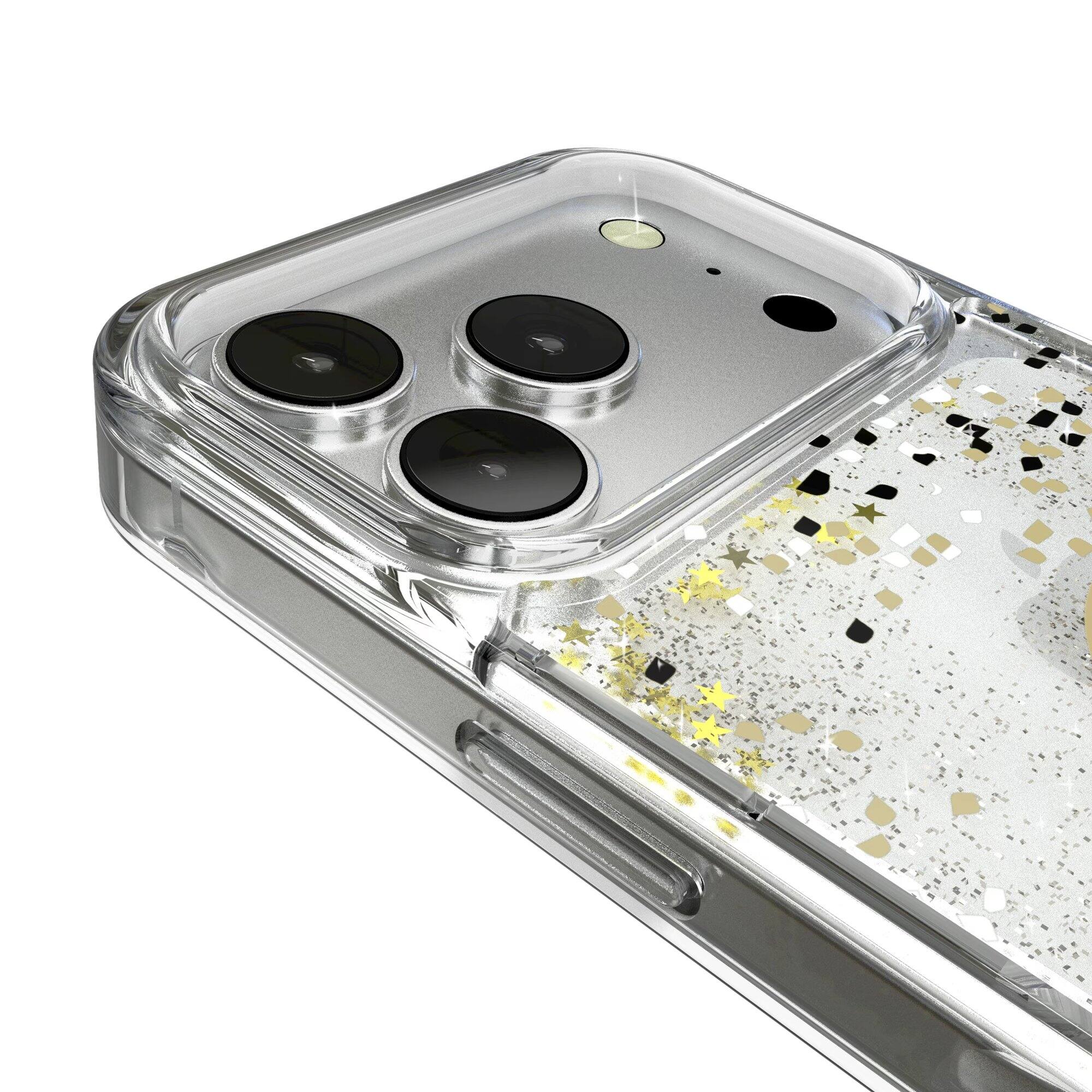 Alt View 2. Keyscaper - Colorado Buffaloes iPhone Glitter Confetti Design Case - 15 - Multicolor.