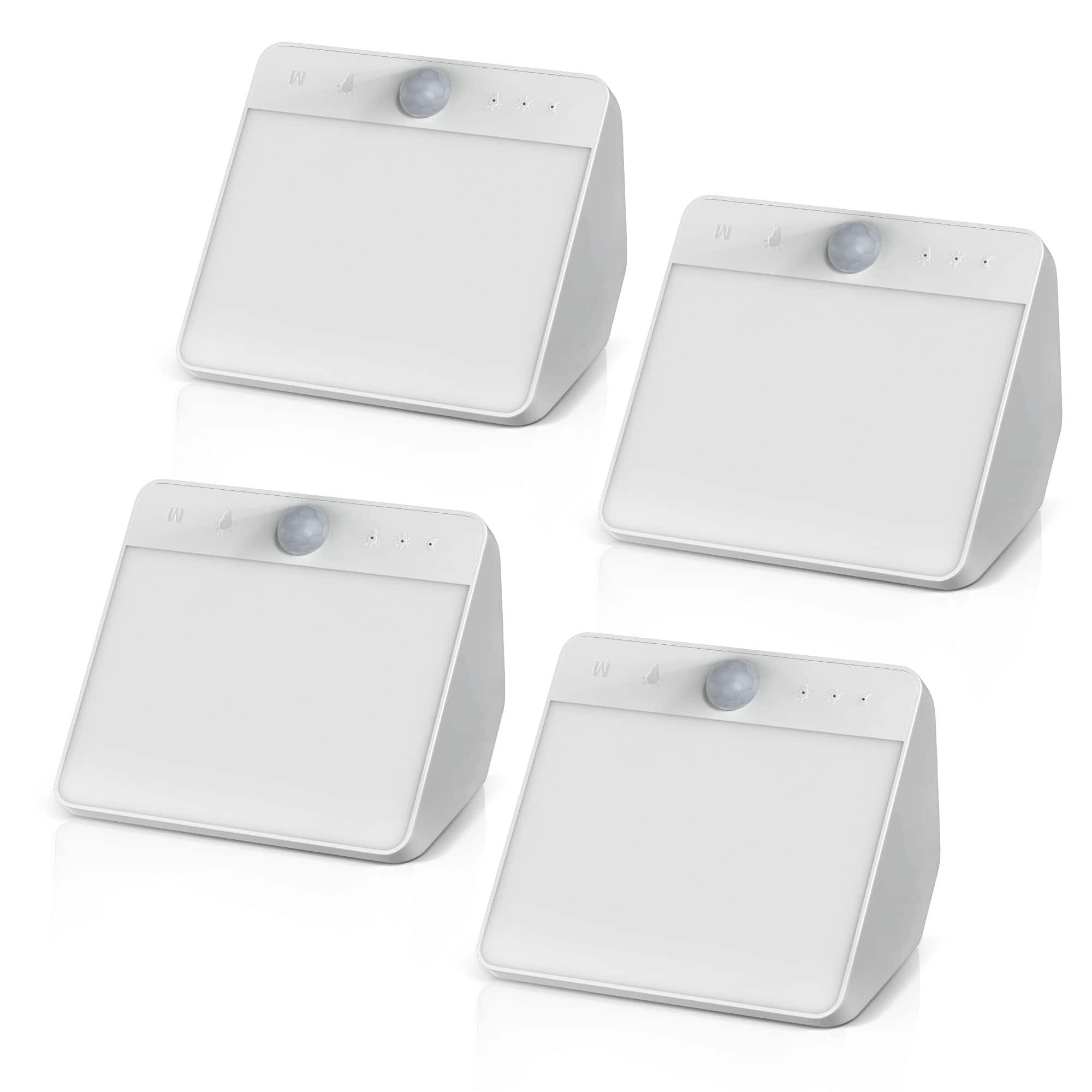Jandcase - 4-Pack 0.5W Battery Operated Motion Sensor Night Light, 3CCT Selectable,, Touch Control, Stepless Dimming - White