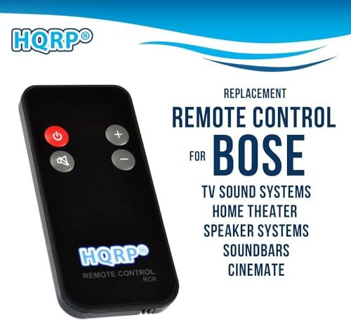 Replacement Remote Control for Bose TV Sound Systems, Home Theater Speaker Systems, Soundbars, CineMate