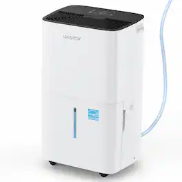 Waykar - 150 Pint Dehumidifier with Bucket & Pump and Auto Defrost 7,000 Sq. Ft. Energy Star for Bedroom and Basement - White