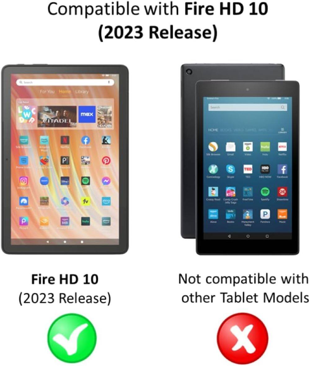 Compatible with Fire HD 10 (2023 Release) For You Horra Library L C W mex R CITADEL HOME f hulu P M P S TED 1B0 REAN f P Fire HD 10 (2023 Release) Not compatible with other Tablet Models X