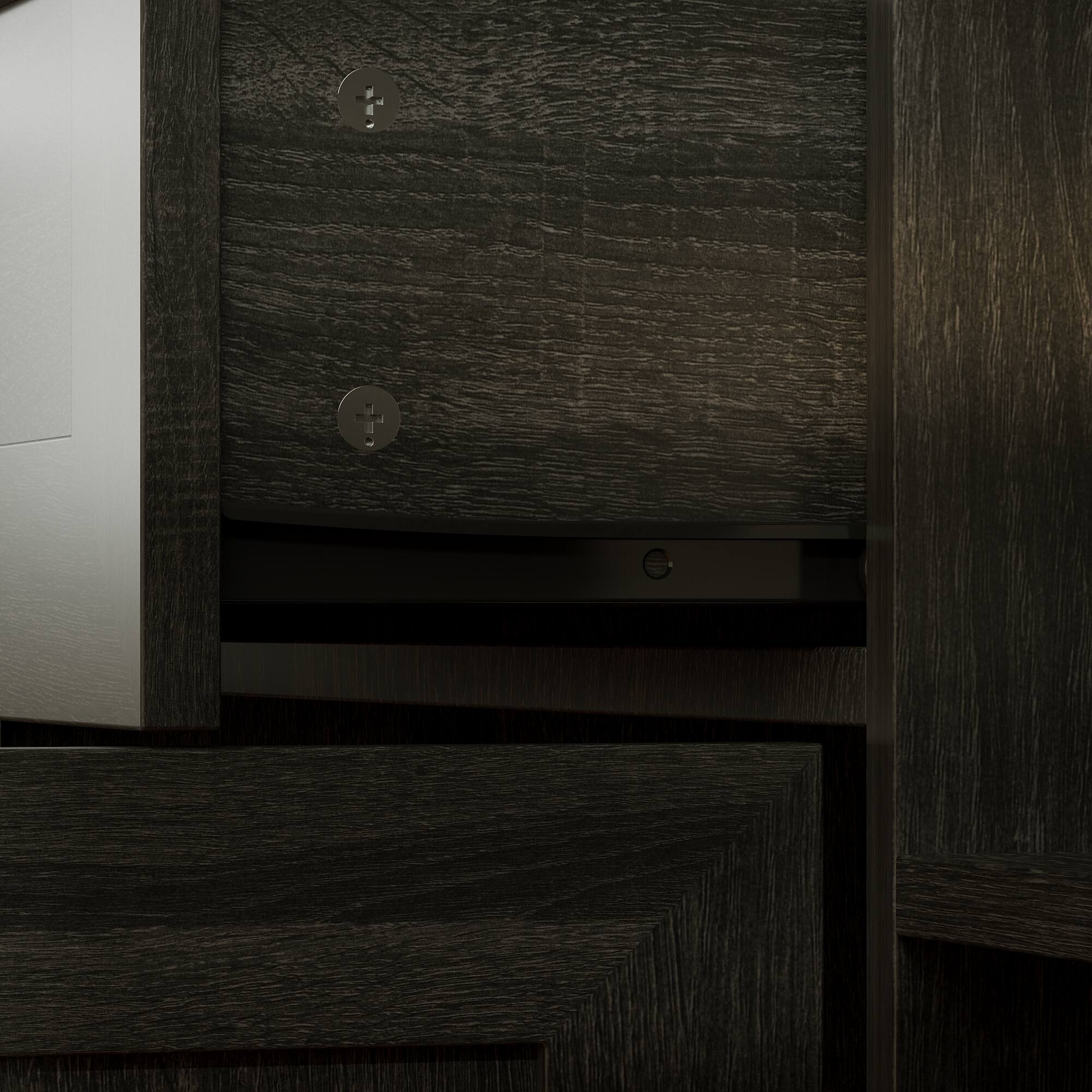 Alt View 7. Famapy - Famapy Tempered Glass - Door Display & Storage Cabinet - Black.