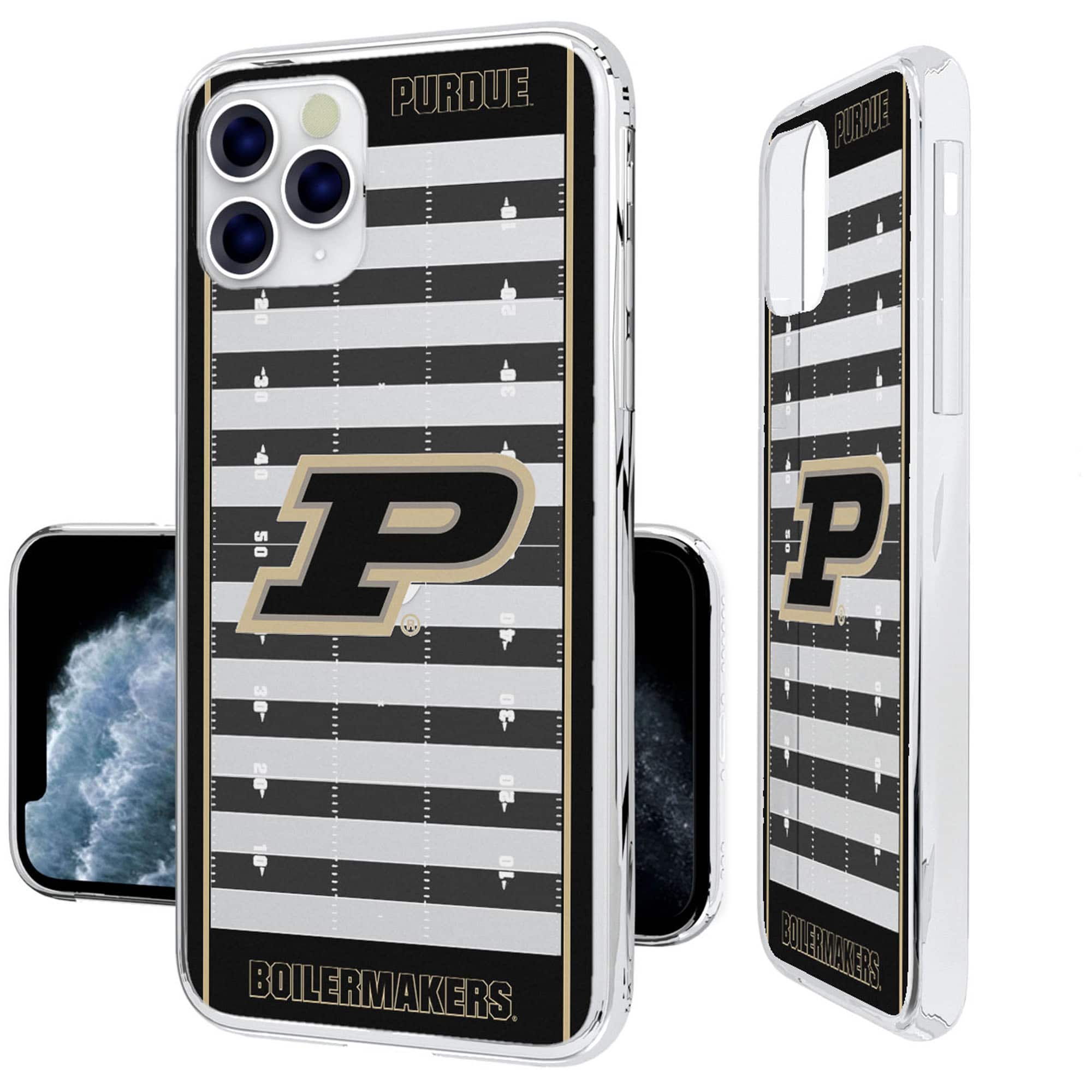 Keyscaper - NCAA - Purdue Boilermakers Clear Field iPhone Case - 14 Plus - Multicolor