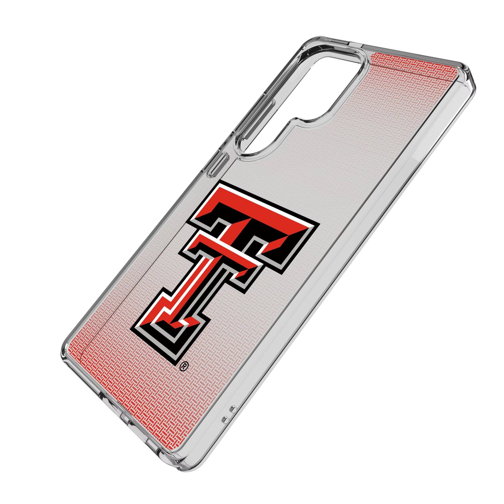 Alt View 1. Keyscaper - Texas Tech Red Raiders Linen Logo Galaxy Clear Case - S25 - Multicolor.