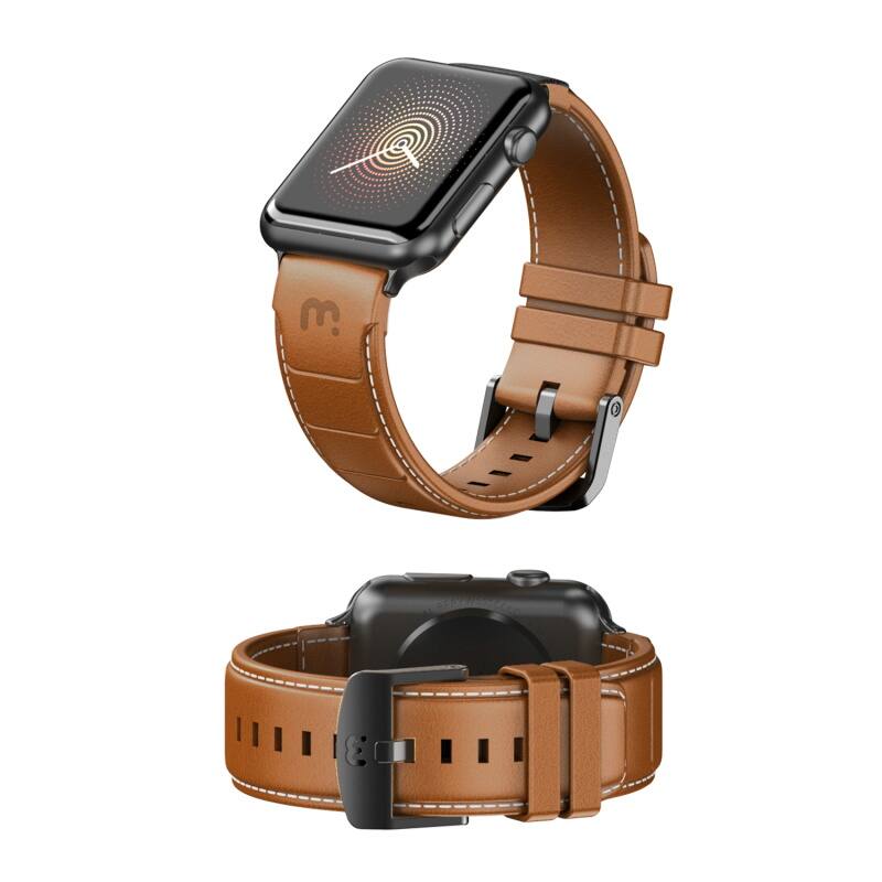 Alt View 1. Mybat Pro - MyBat Pro Leather Watchband for Apple Watch 38mm / 40mm - Brown - Brown.
