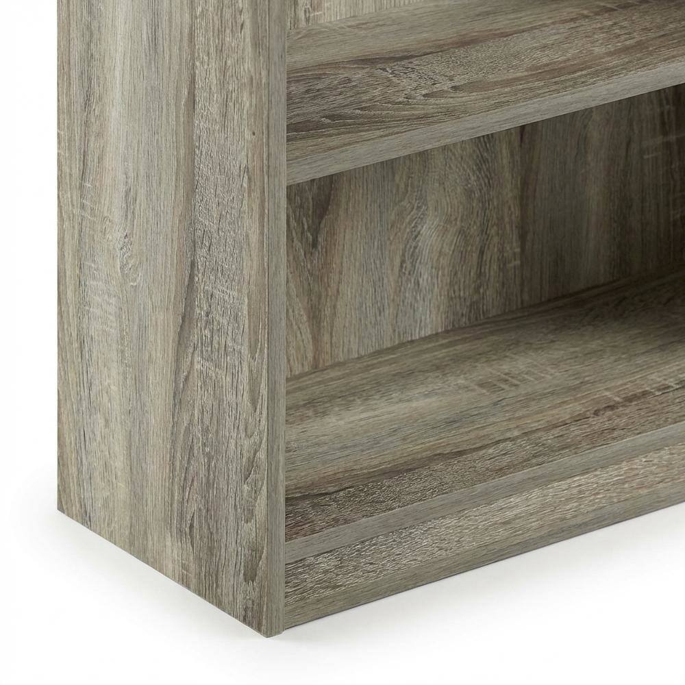Alt View 2. FurniFact - Wood Bookcase with Open Shelves in Sonoma Oak Finish - Sonoma Oak.