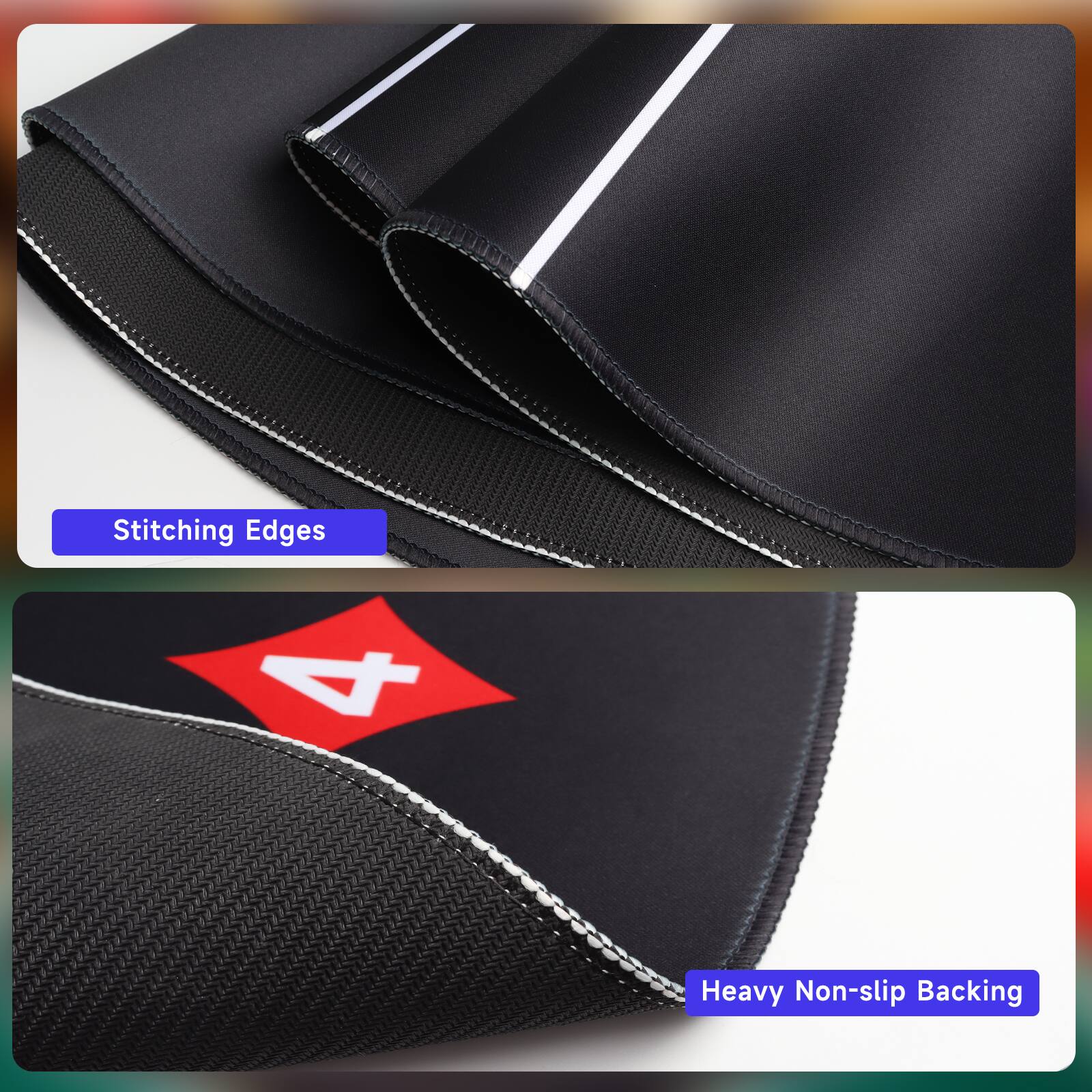 Stitching Edges, Heavy Non-slip Backing