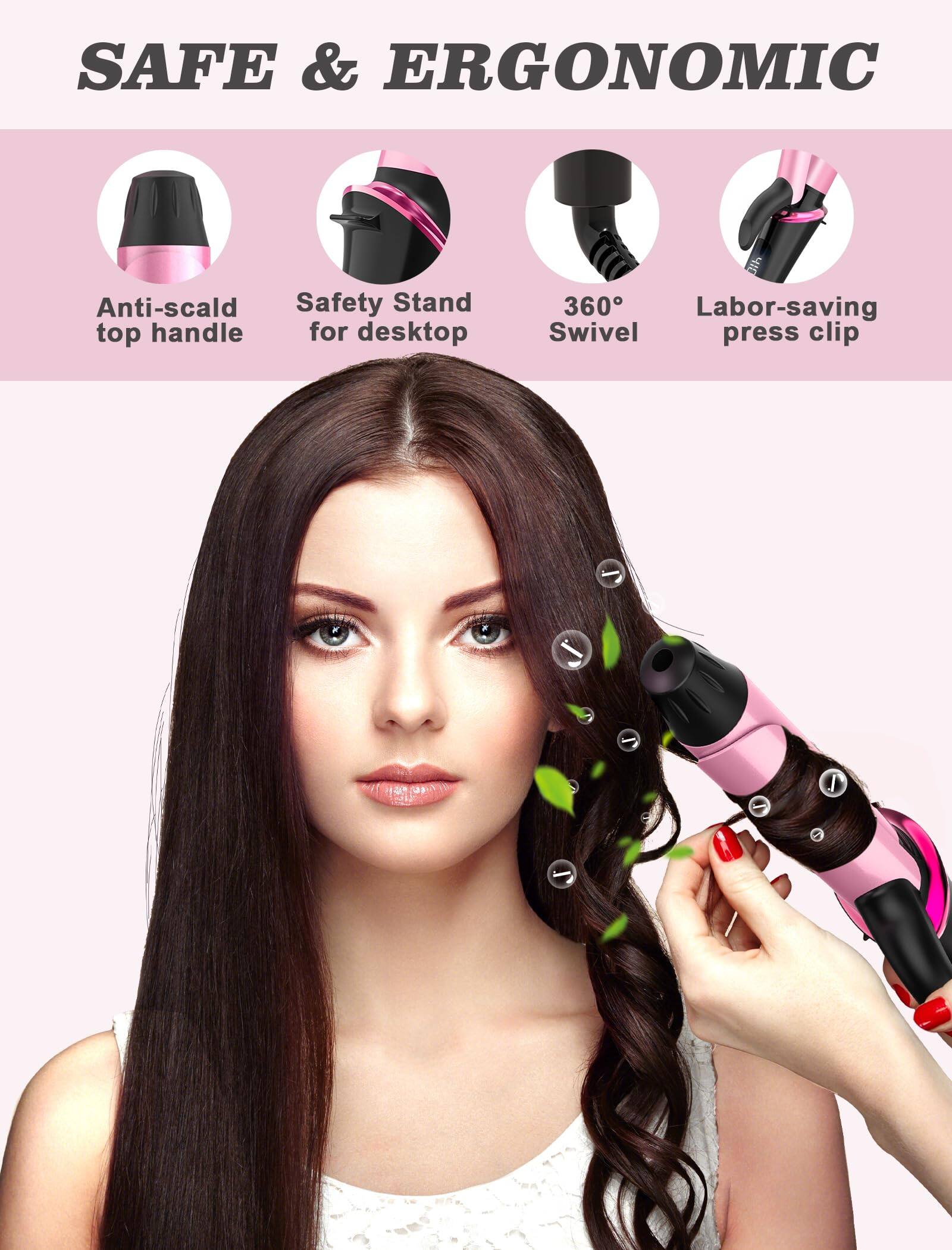 SAFE & ERGONOMIC

- Anti-scald top handle
- Safety Stand for desktop
- 360° Swivel
- Labor-saving press clip