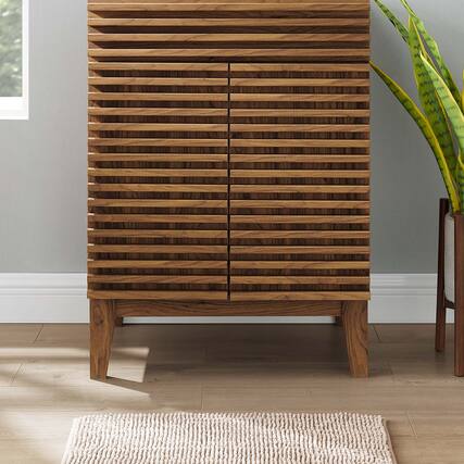 Front. Modway - Render 18" and 24" Bathroom Cabinets Basin Not Included - Walnut.