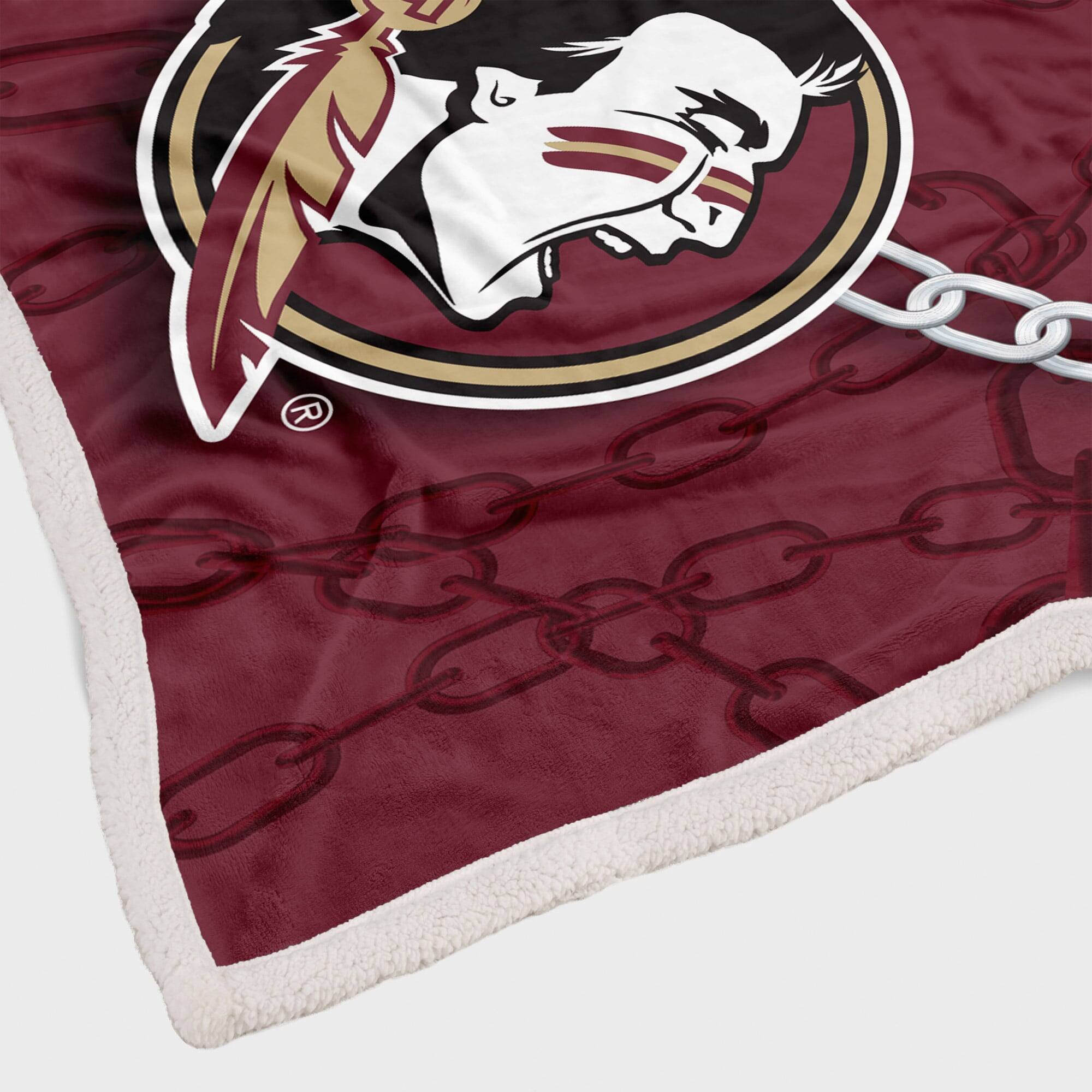 Alt View 1. Pegasus - Florida State Seminoles 60'' x 80'' Fan Chain Flannel Sherpa Blanket - Multicolor.