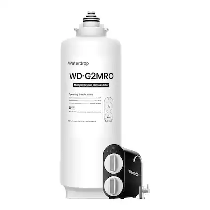 Waterdrop WD-G2MRO Multiple Reverse Osmosis Filter Operating Specifications Operating Impermeability: 415-1000 PSI Feed water temperature: 32-100°F (0-38°C) Maximum operating pressure: 150 PSI (1034 kPa) Water drop