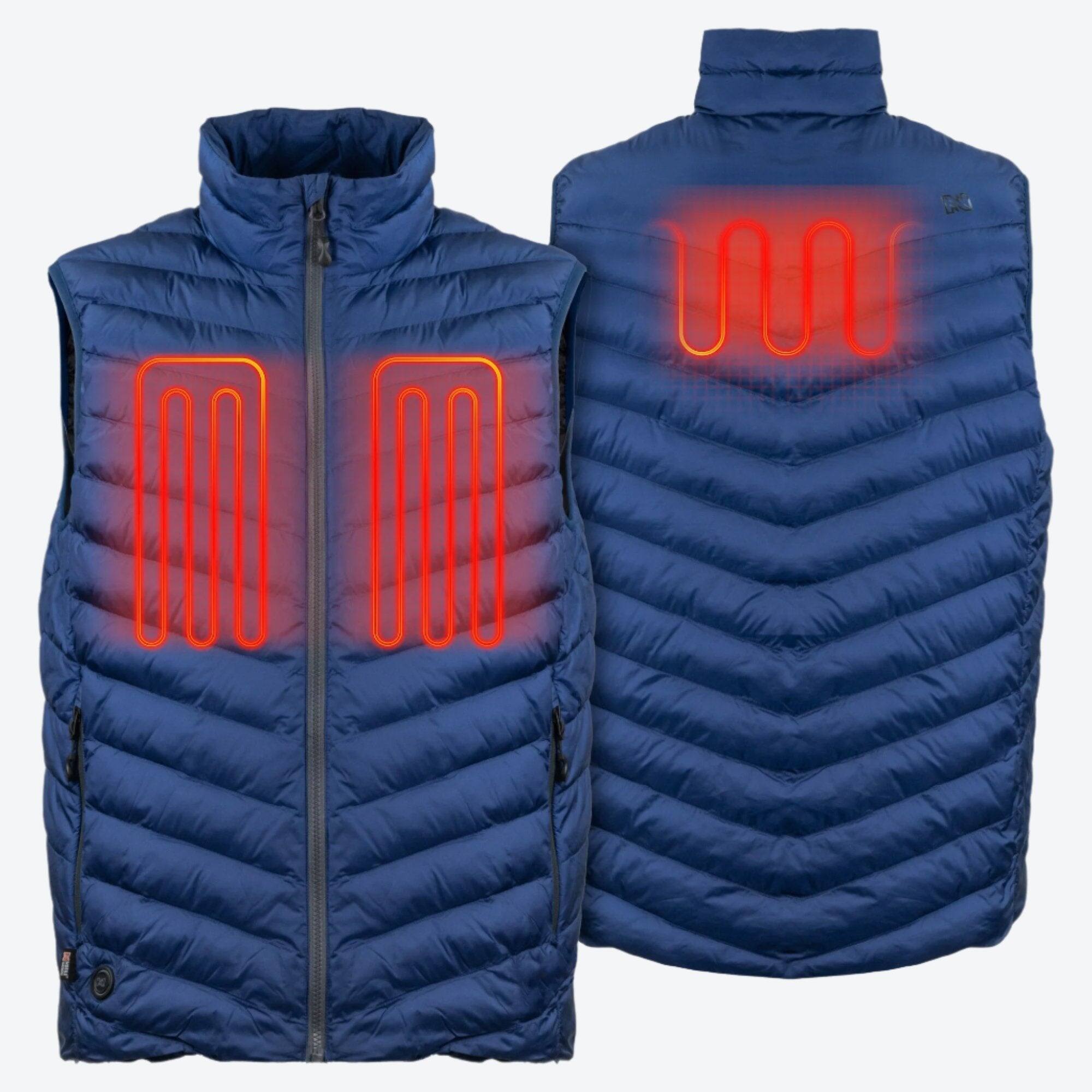 Alt View 1. Mobile Warming - Men's Backcountry Xtera Heated Vest - Navy.