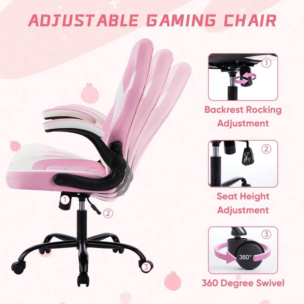 ADJUSTABLE GAMING CHAIR 1 Backrest Rocking Adjustment 2 Vo 1 2 Seat Height Adjustment 3 360 360 Degree Swivel