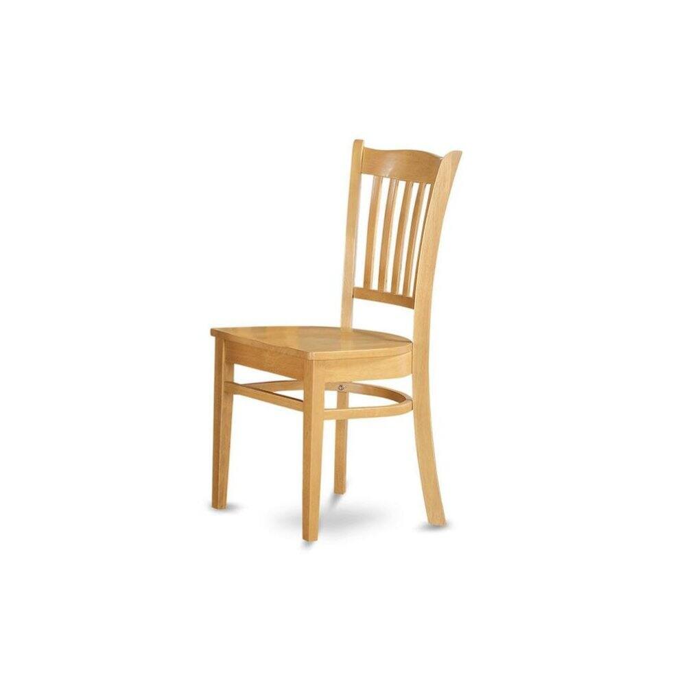 Angle. FurniFact - Elegant Wooden Dining Chairs Set of 2 Sturdy Kitchen and Dining Chairs - Oak.