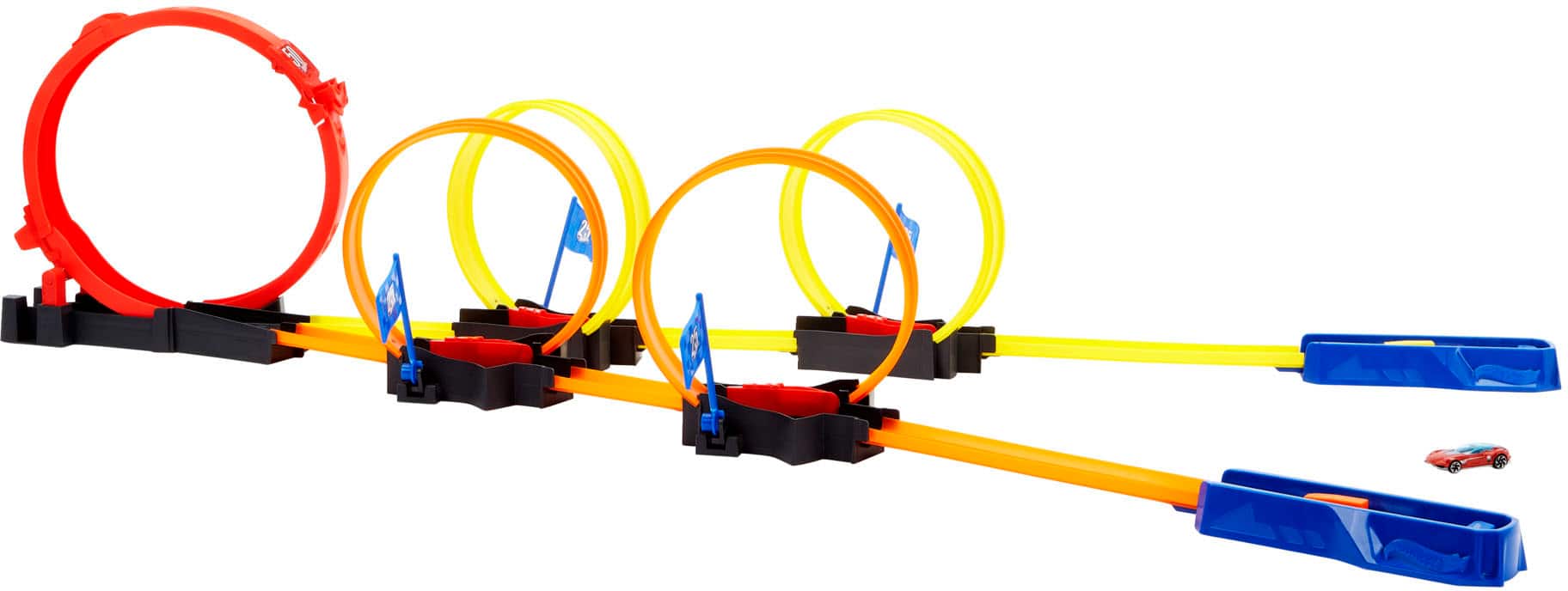 Left. Hot Wheels - Multi-Loop Race Off Track Set.